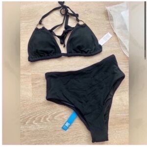 Cupshe Black Two Piece Bikini size medium NWT